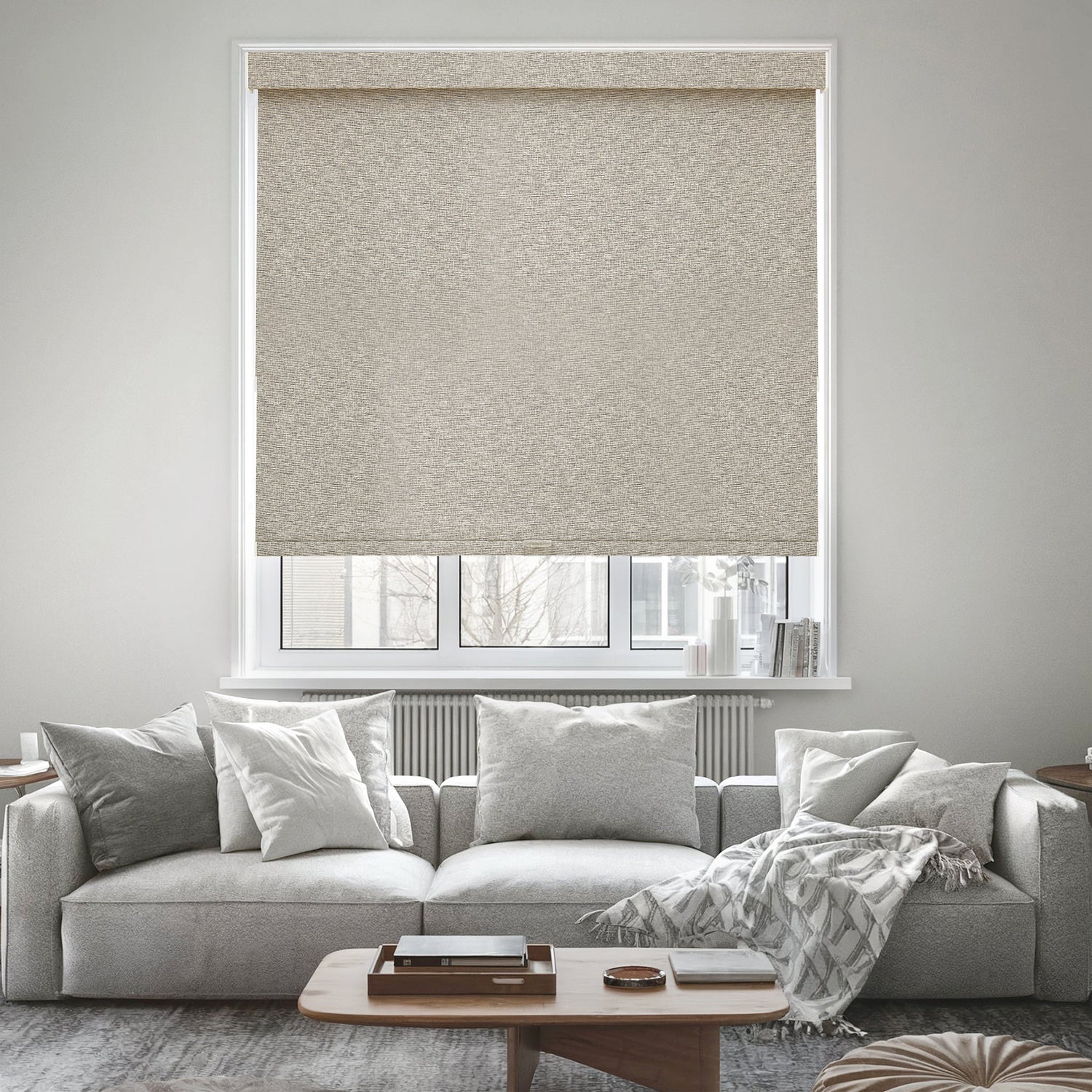 AOSKY Serenity Linen-Look Blackout Blinds | Natural Texture in 5 Calming Colors