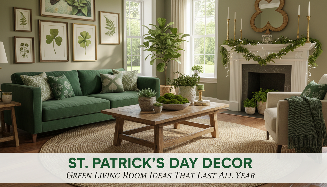 St. Patrick's Day Decor: Green Living Room Ideas That Last All Year