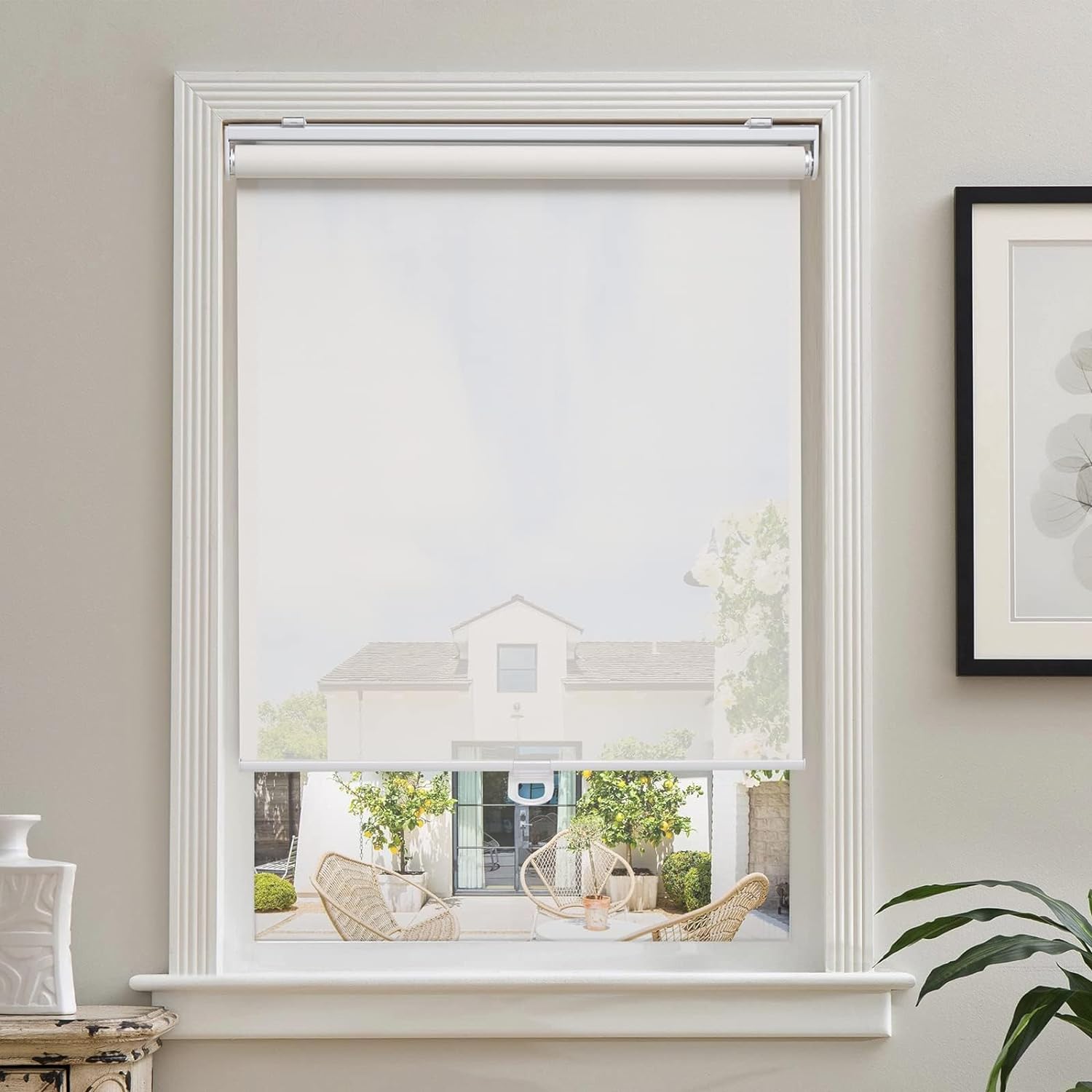 AOSKY Window Shades - Light Filtering Roller Blinds Easy to Install | UV Protection