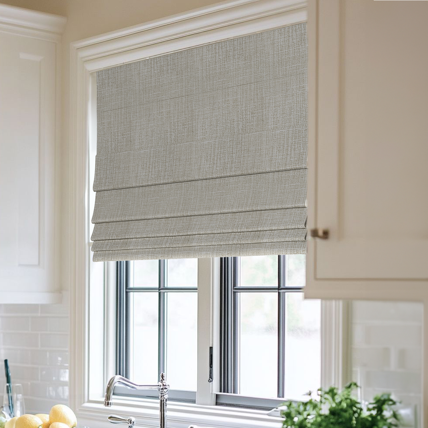 AOSKY Nordic Simplicity Light Filtering Roman Shade