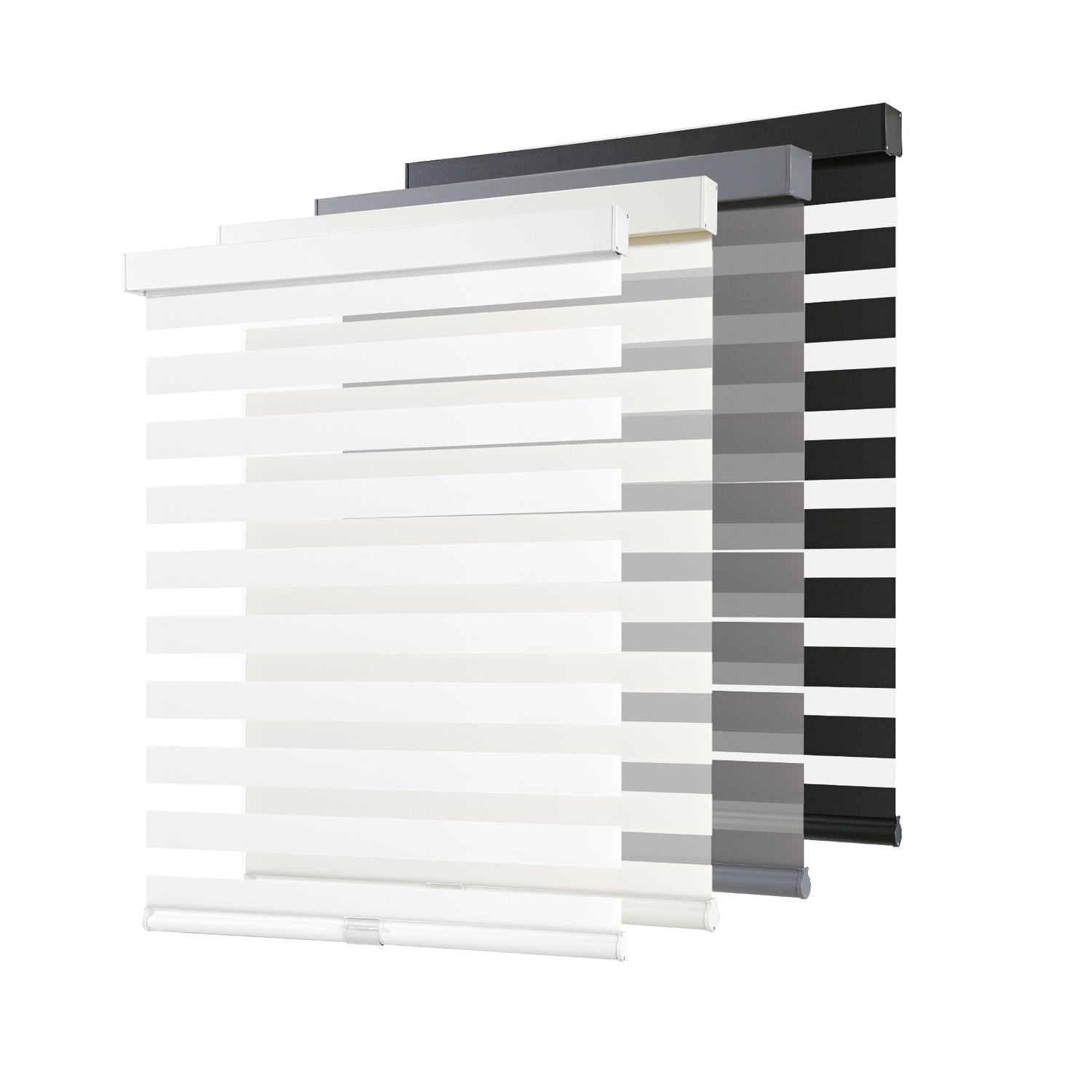 AOSKY Dual Layer Zebra Shades | Cordless Light Filtering Roller Blinds for Optimal Day & Night Control | Easy to Install