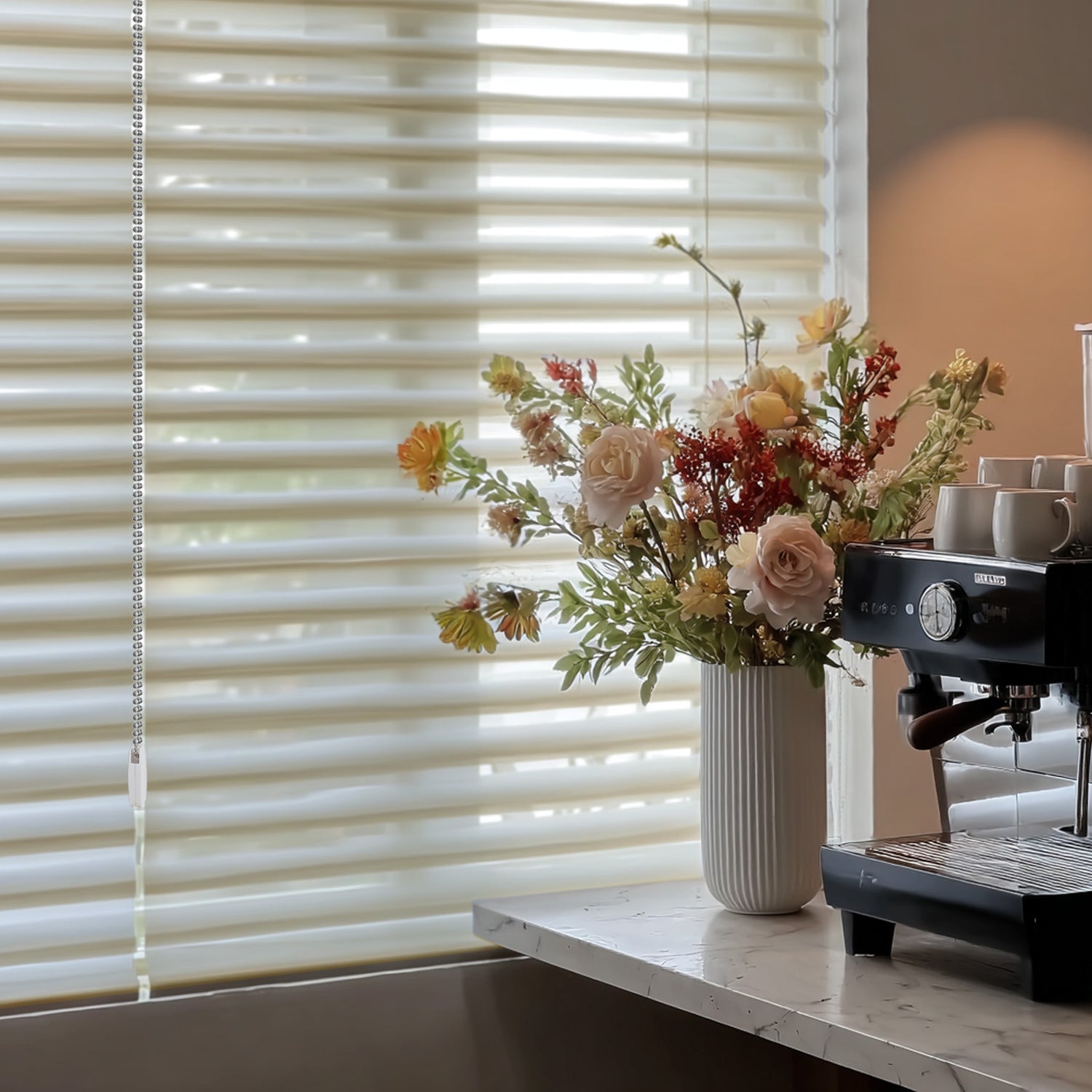 AOSKY Transitional Light Filtering Shangri-La Sheer Shades - Premium Window Blinds