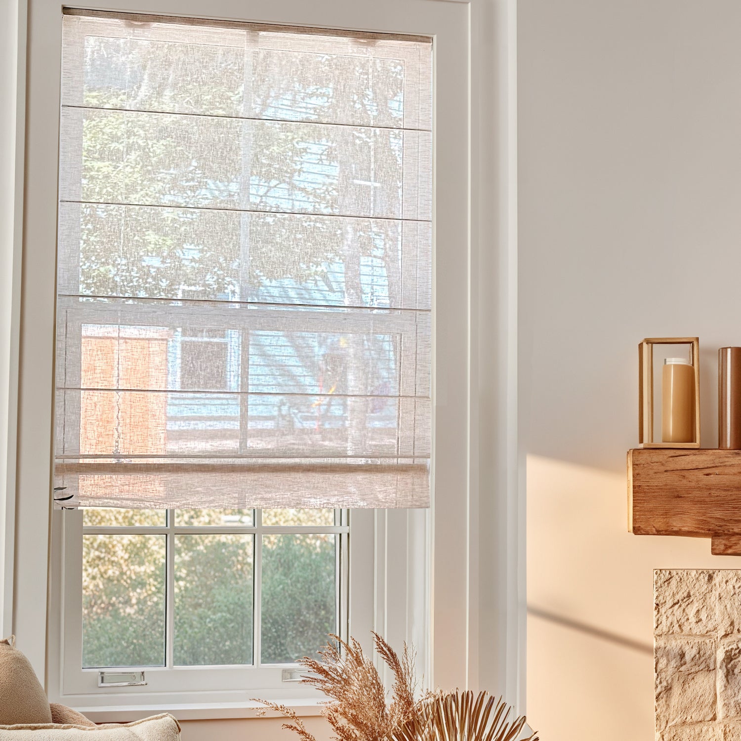 Siena Natural Light Filtering Roman Shade
