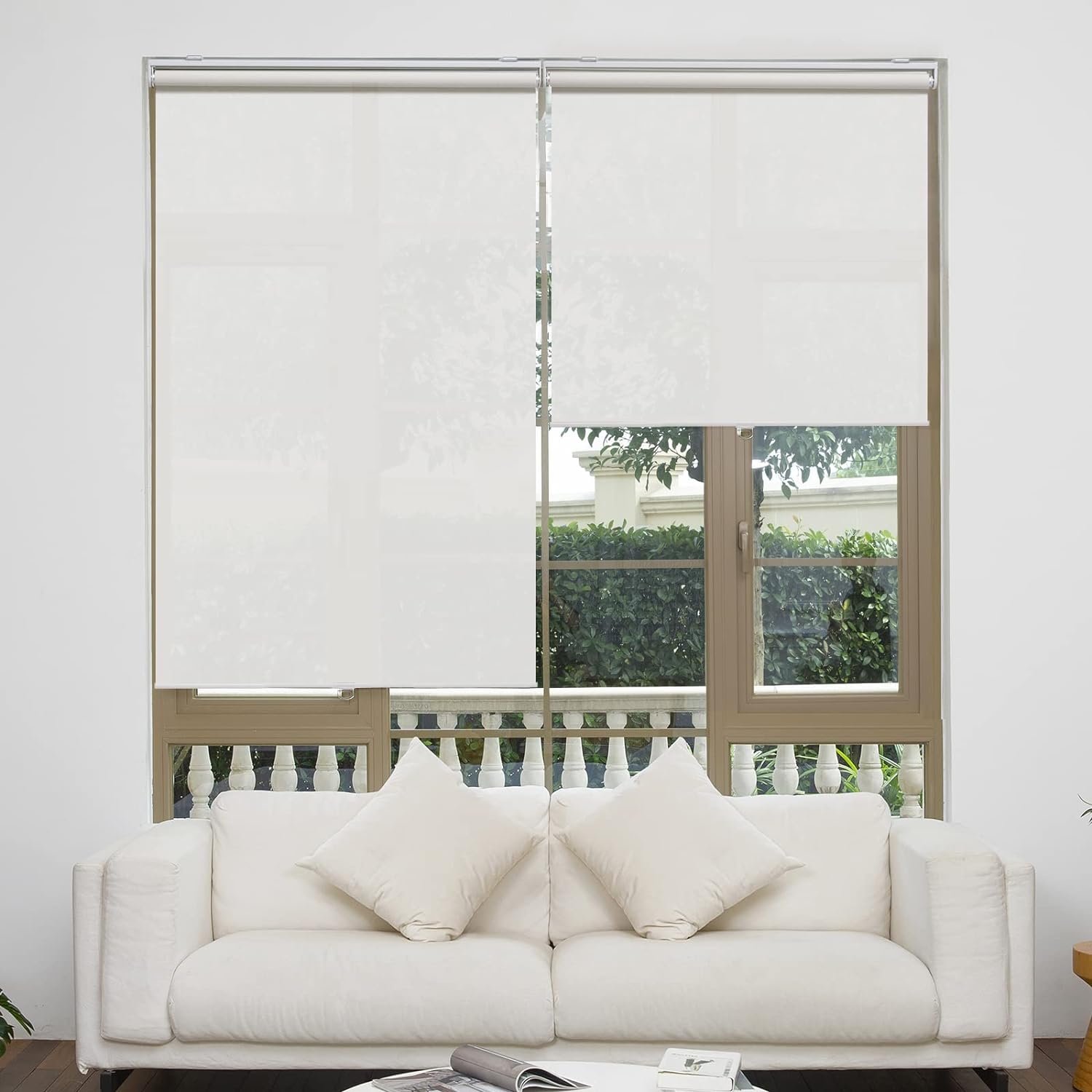 AOSKY Window Shades - Light Filtering Roller Blinds Easy to Install | UV Protection