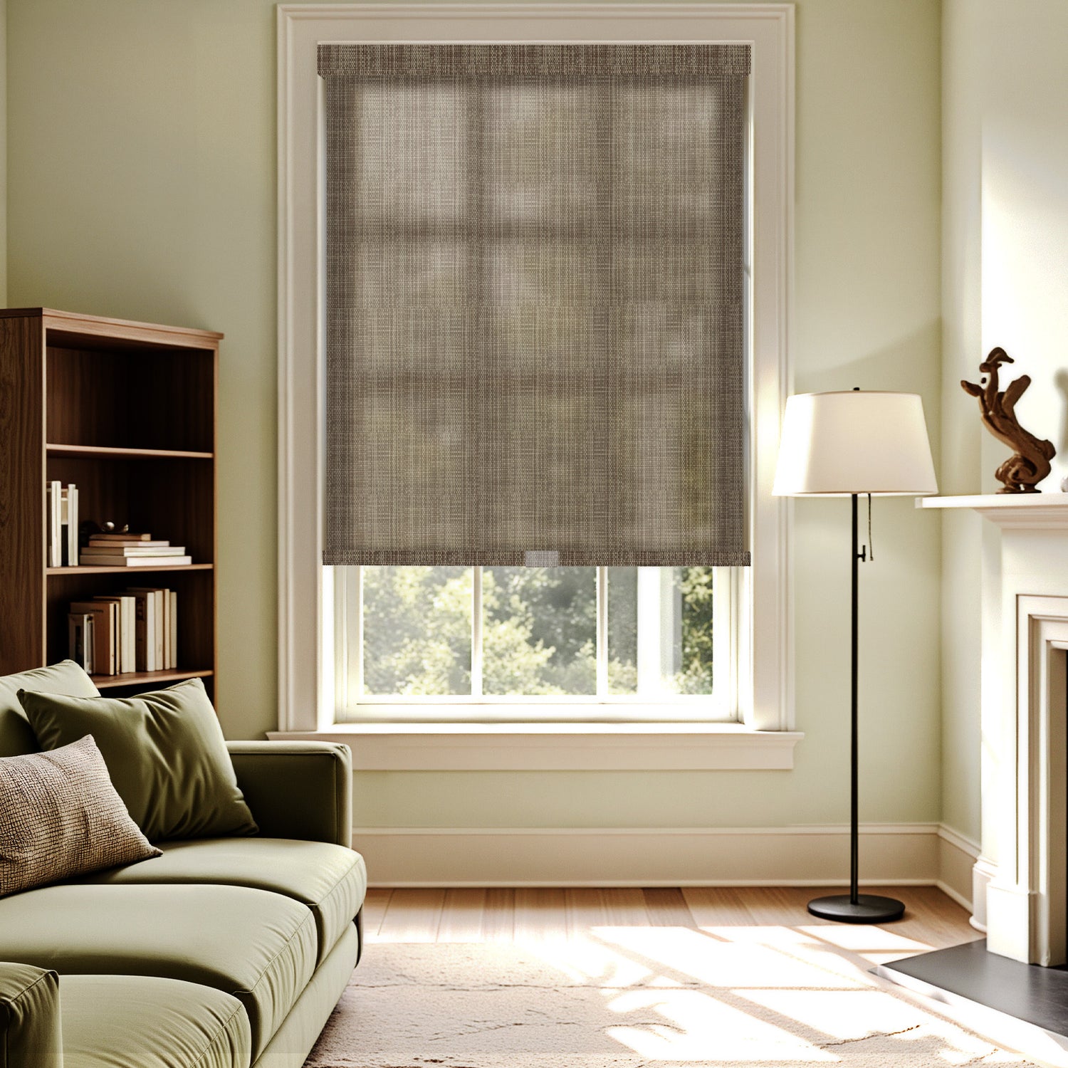 AOSKY Driftwood Screen View Light Filtering Roller Shades | Textured Weave Collection