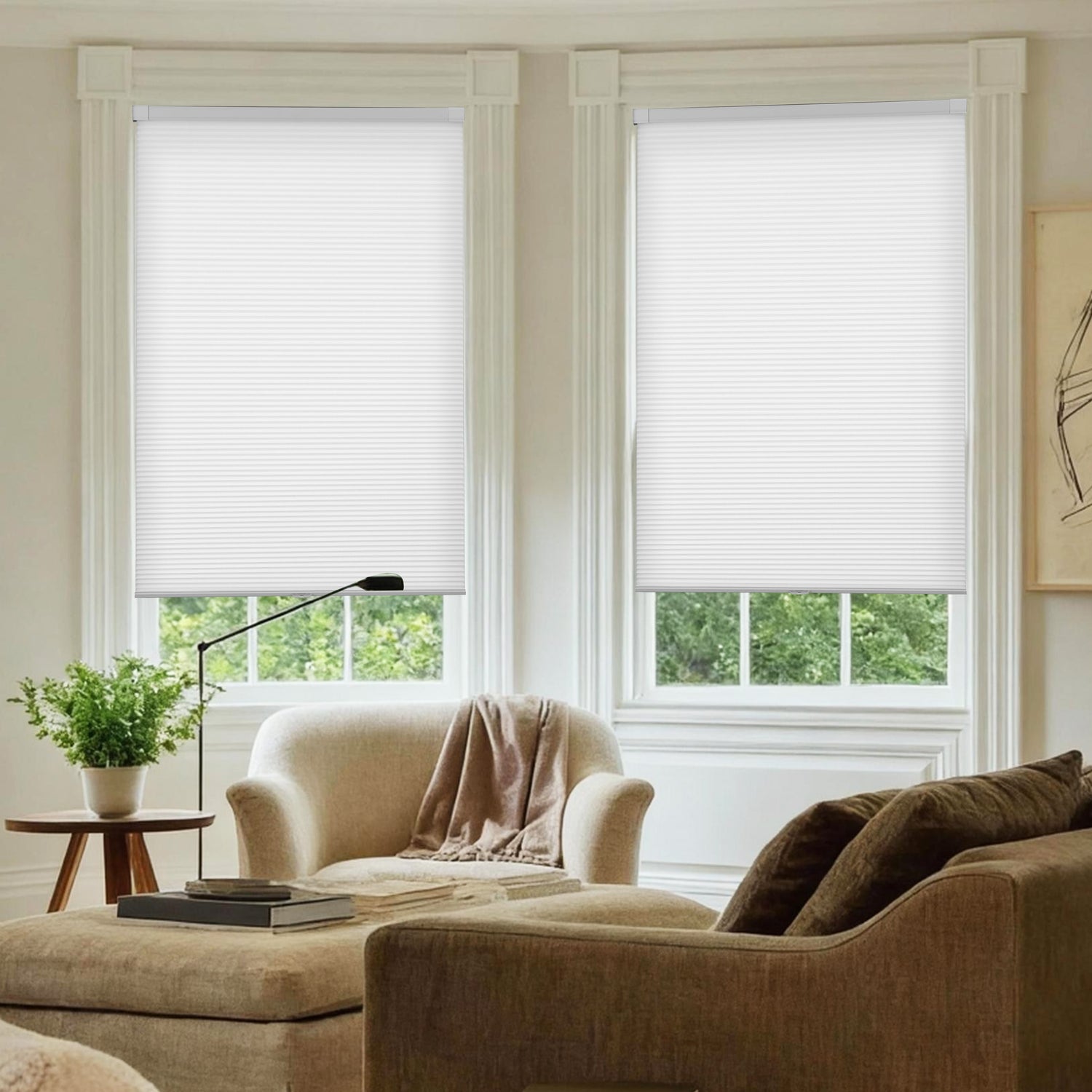 No Drill Cordless Cellular Shades