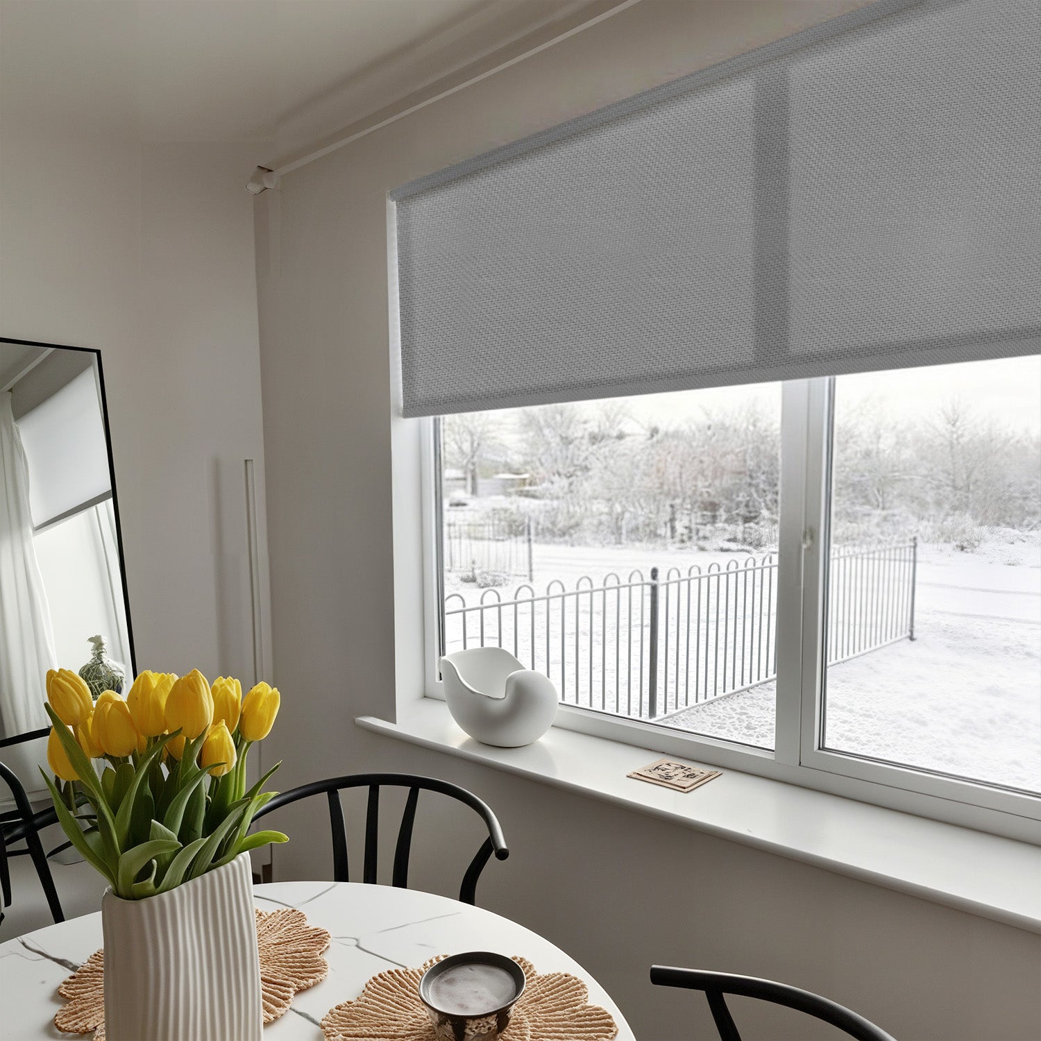 Jute Screen View Light Filtering Roller Shades
