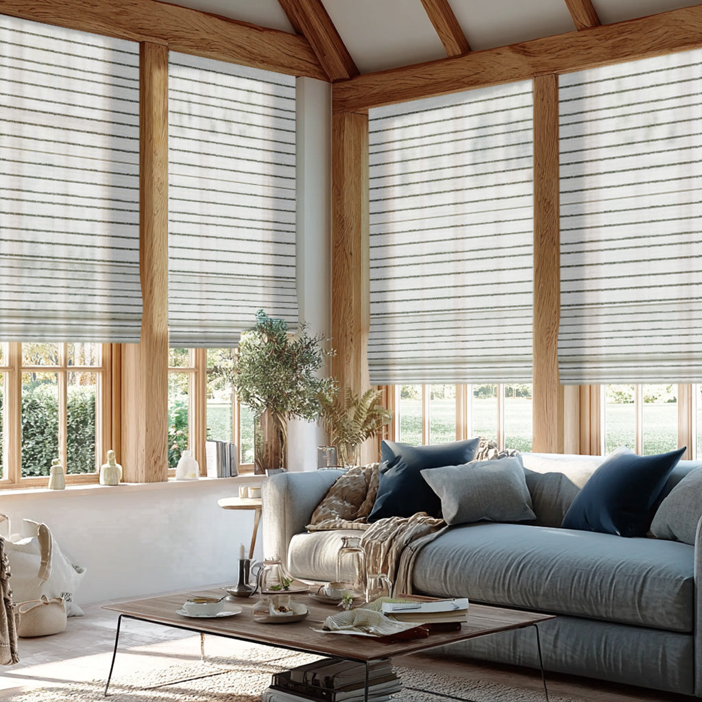 AOSKY Venice Striped Light Filtering Roman Shade