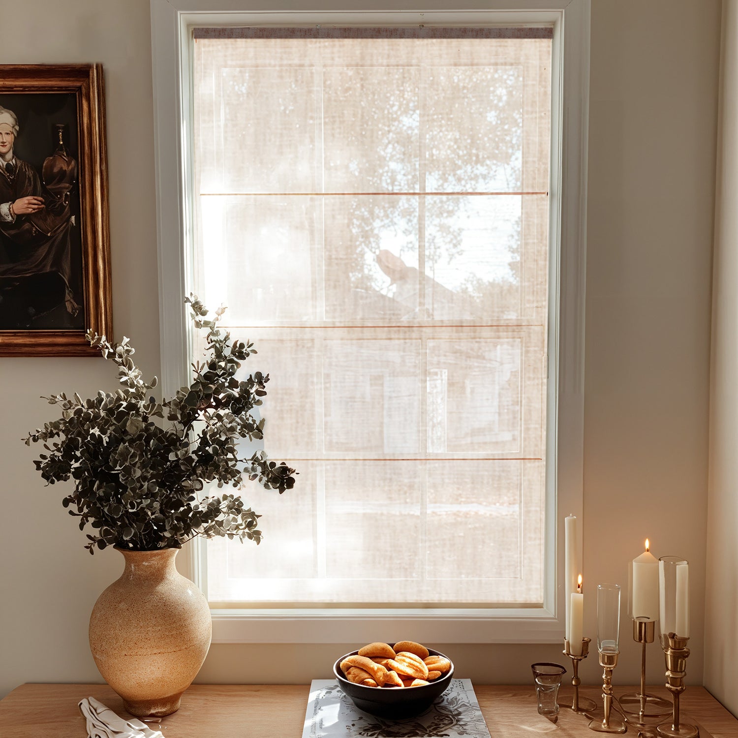 Siena Natural Light Filtering Roman Shade