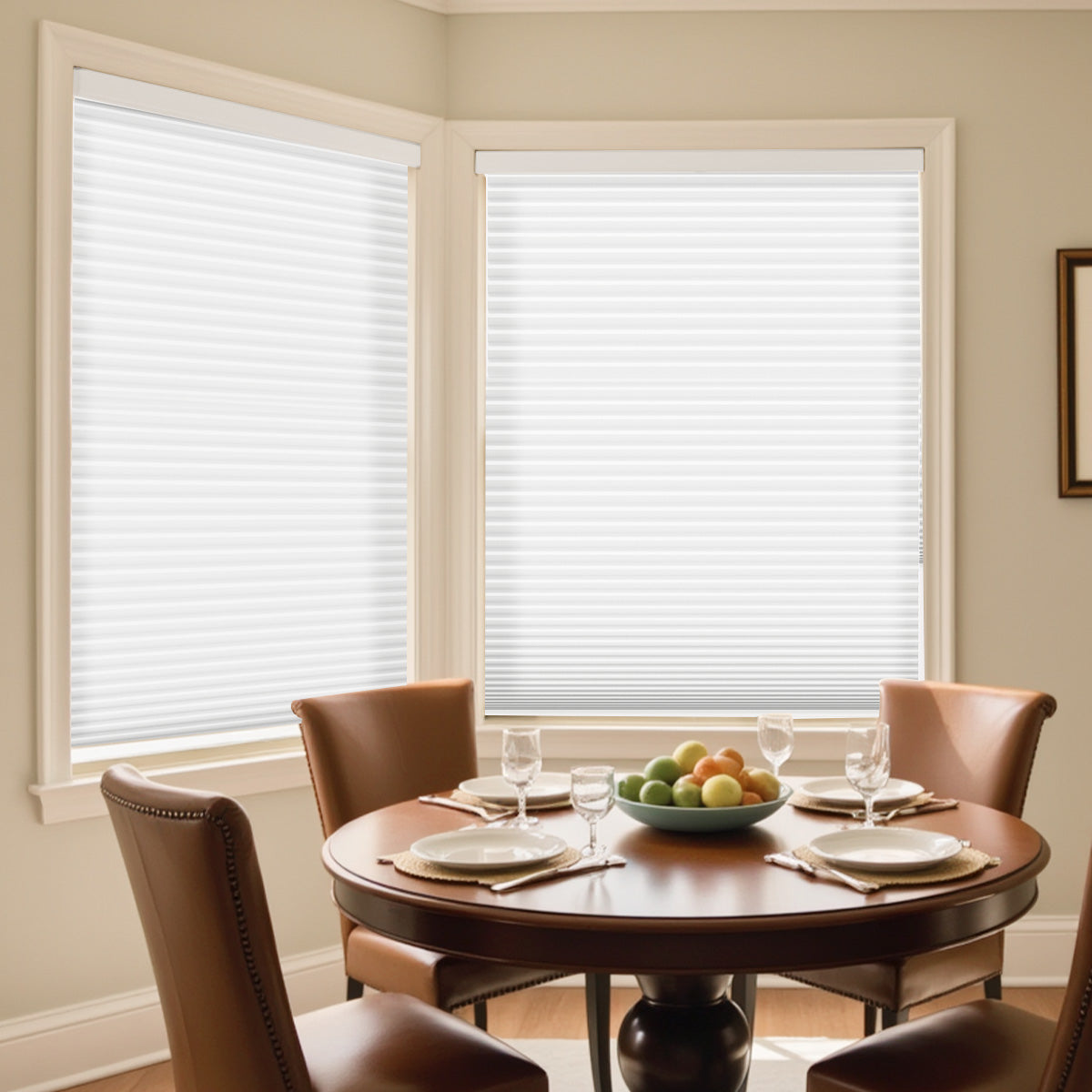 AOSKY Light Filtering Honeycomb Window Blinds - Cellular Shades in Neutral Colors