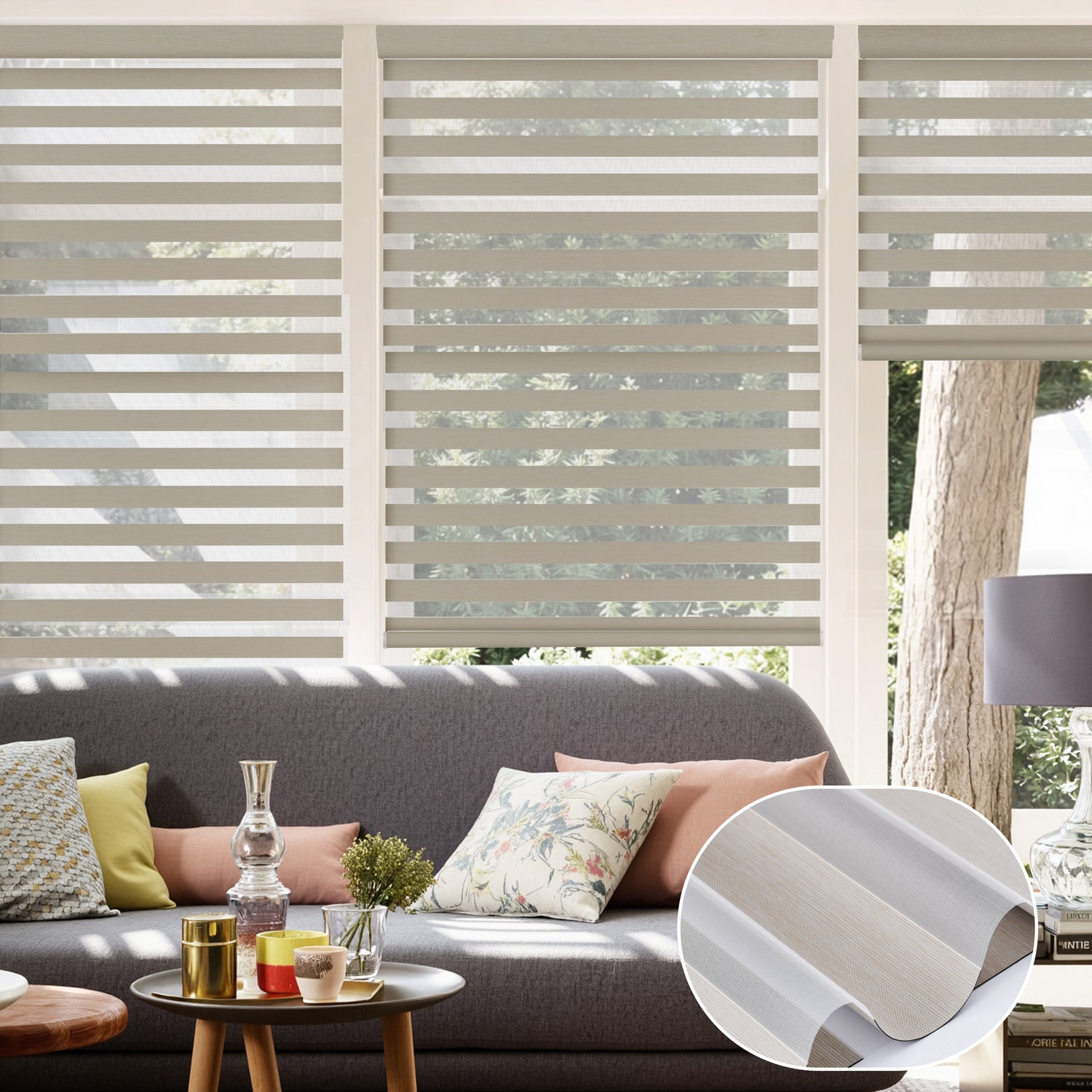 No Drill No Tools Zebra Shades