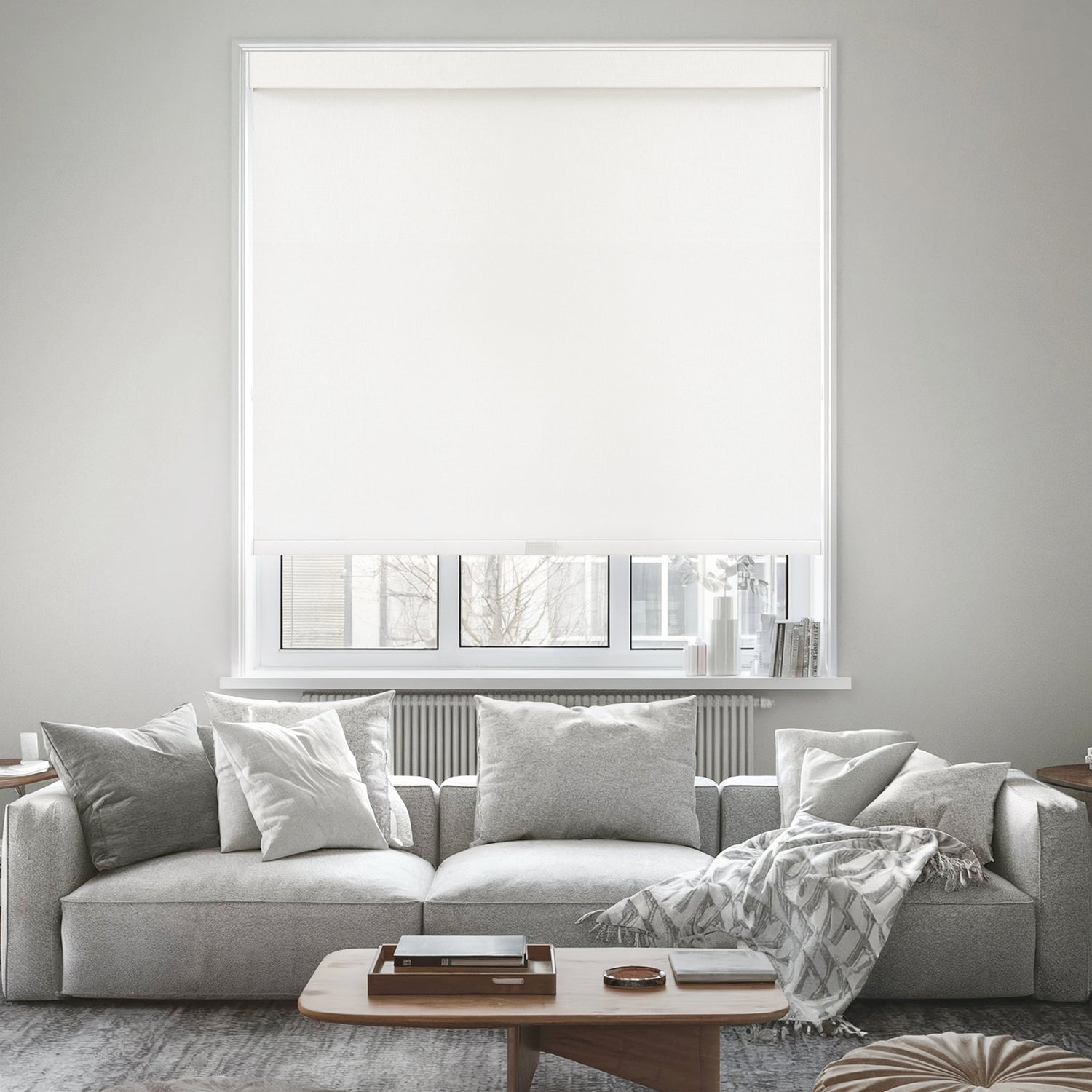 AOSKY Custom Blackout Roller Blinds | 100% Light Blocking Shades for Bedroom & Living Room