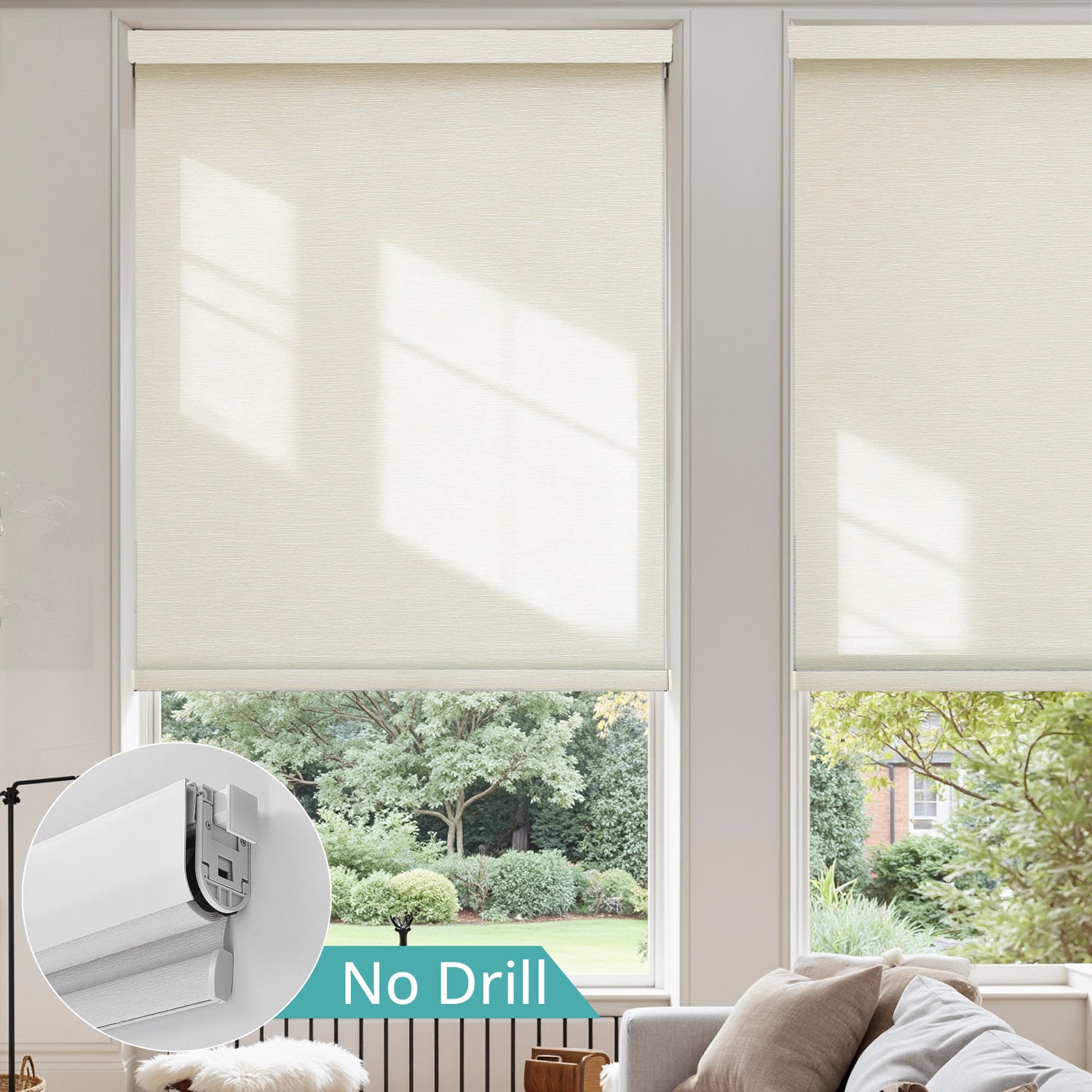 No Drill No Tools Roller Shades