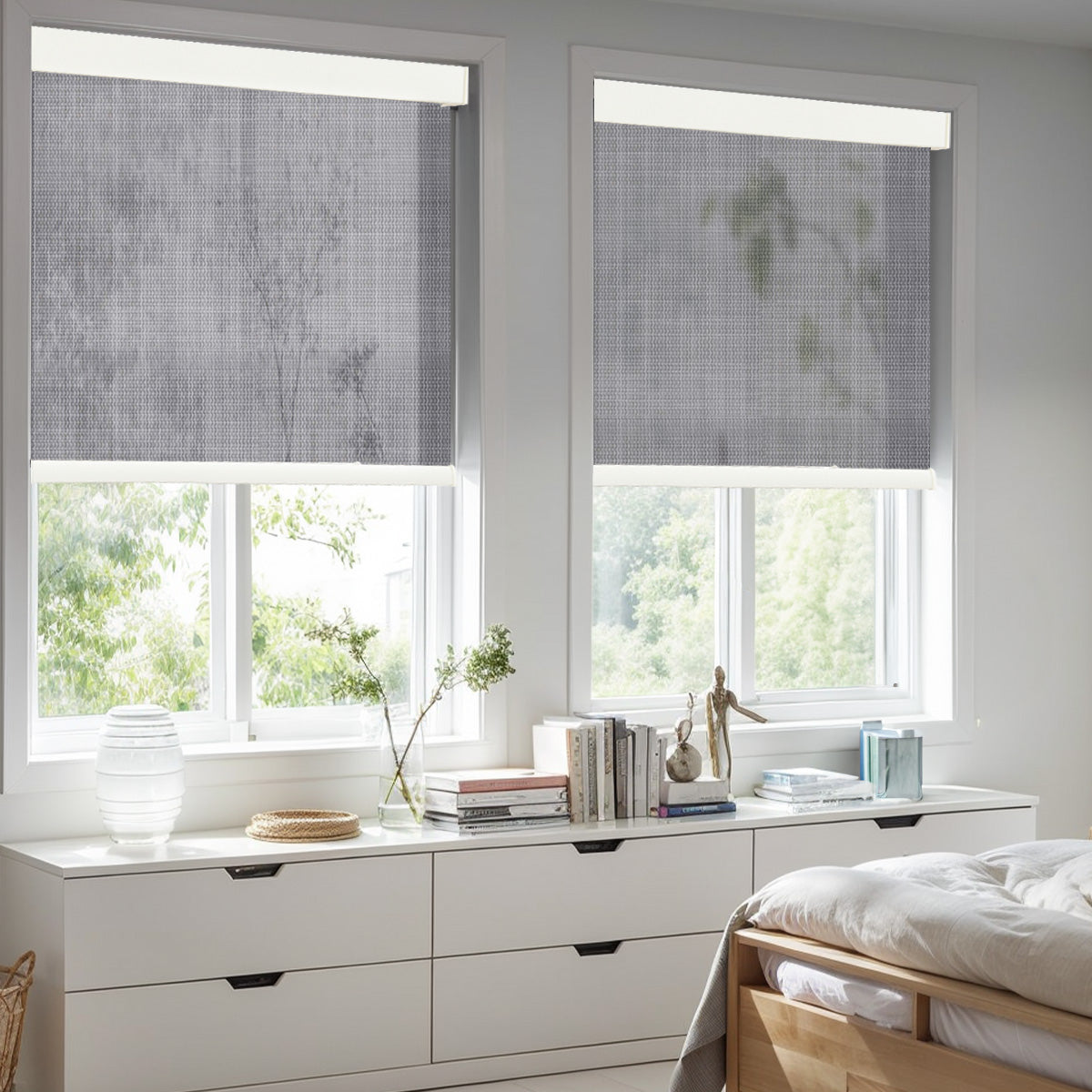 AOSKY Light Filtering Roller Shades | Custom Fit for Any Window