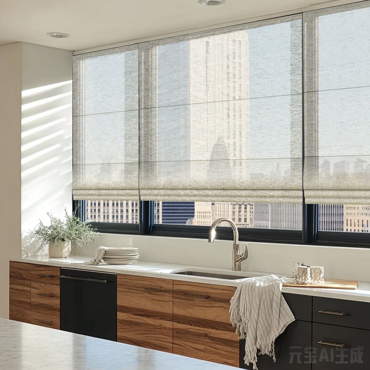 Tuscany Rustic Light Filtering Roman Shade