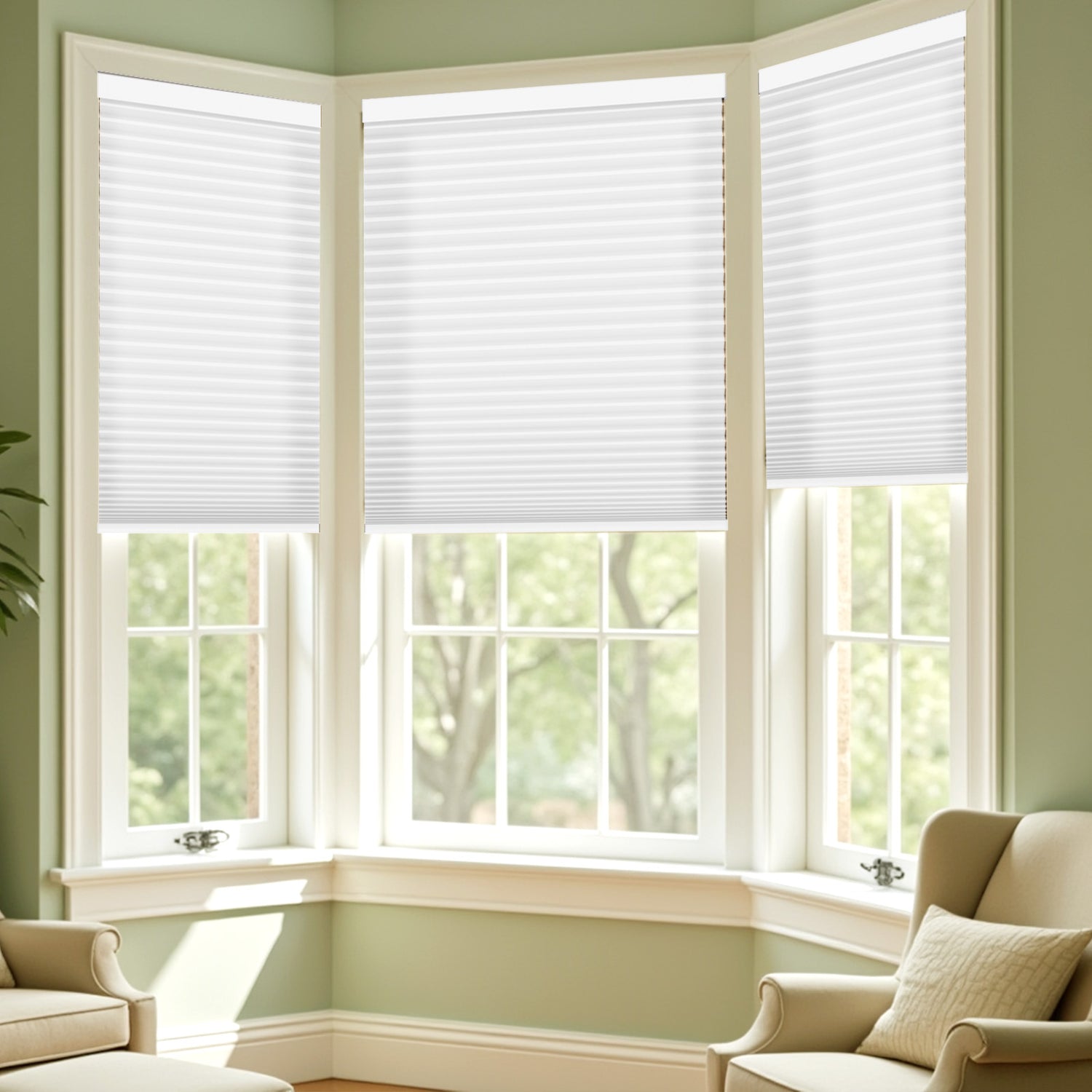 Neutral Colors Light Filtering Honeycomb Window Shades