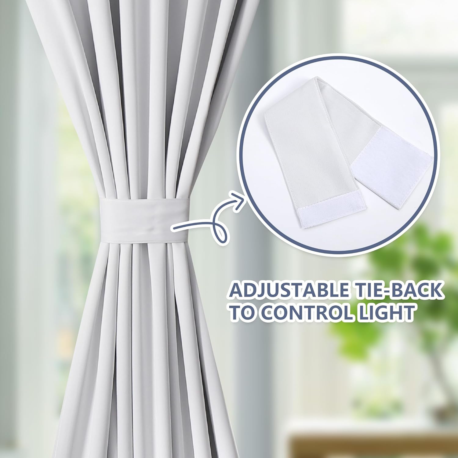 AOSKY Light-Blocking French Door Drapes | Thermal Insulation Privacy Curtain | Rod Pocket Panel for Glass Window Doors