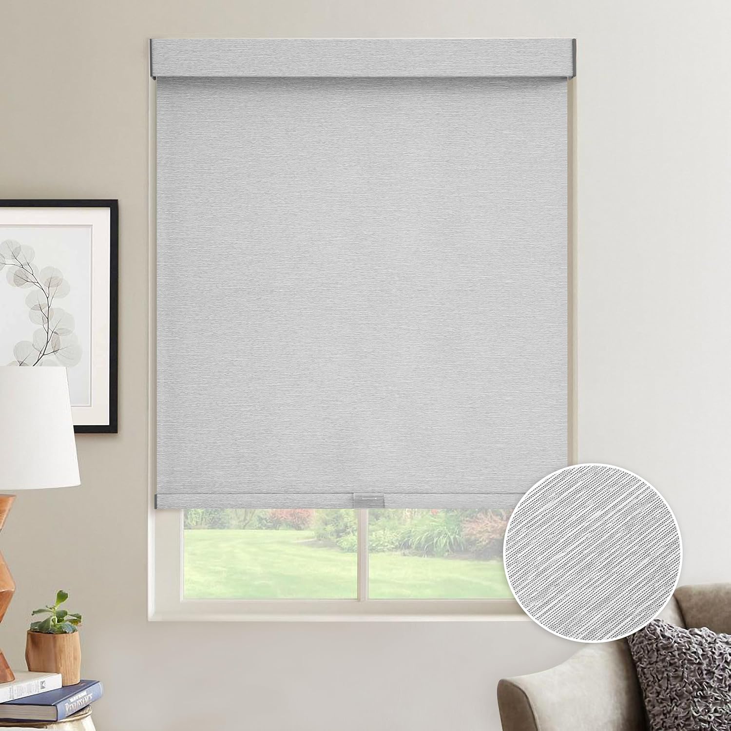 AOSKY Room Darkening Custom Roller Shades | Modern Window Treatments for Home Office & Study