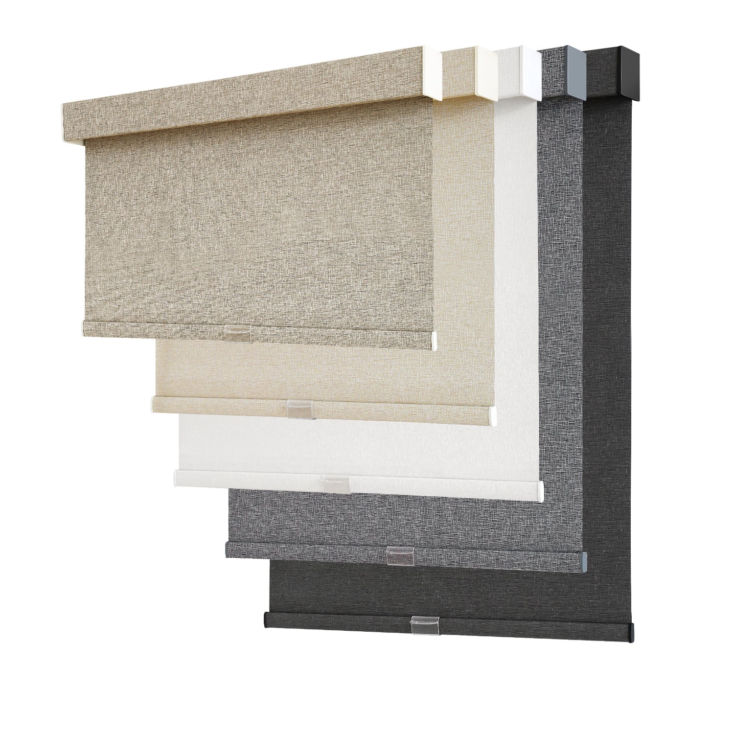AOSKY Serenity Linen-Look Blackout Blinds | Natural Texture in 5 Calming Colors