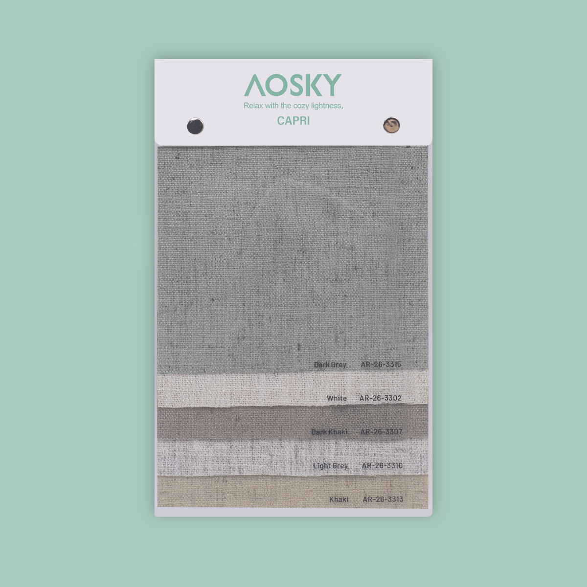 AR-26 Capri Roman Shade Sample Pack