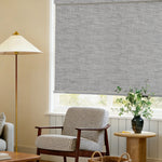 AOSKY Charcoal Blackout Roller Shade Grey side room scene 