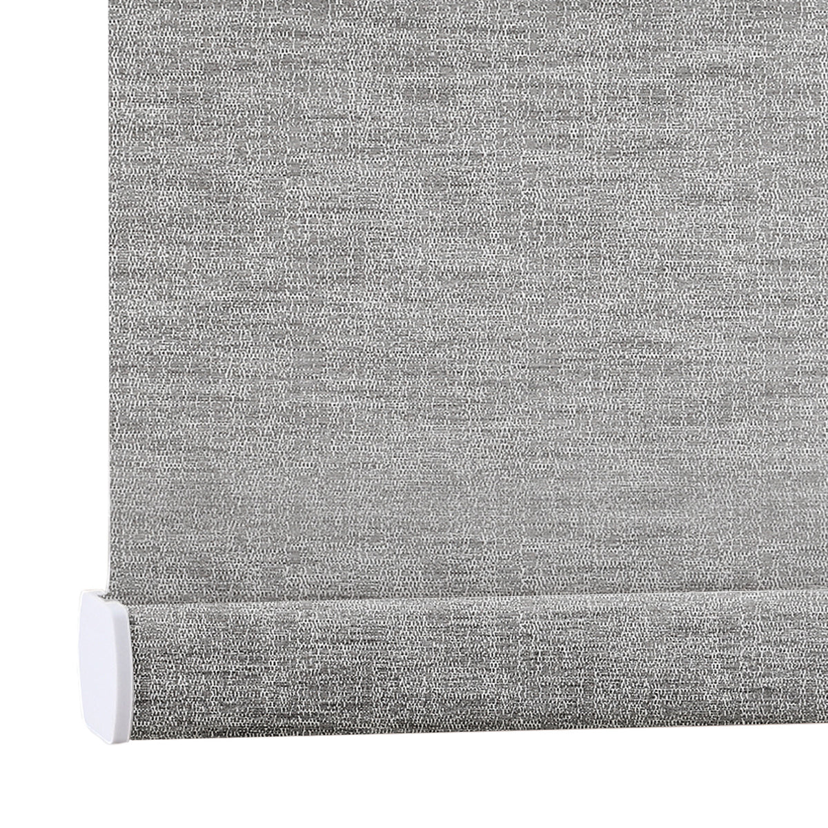 AOSKY Charcoal Blackout Roller Shade Grey bottom rail detail 