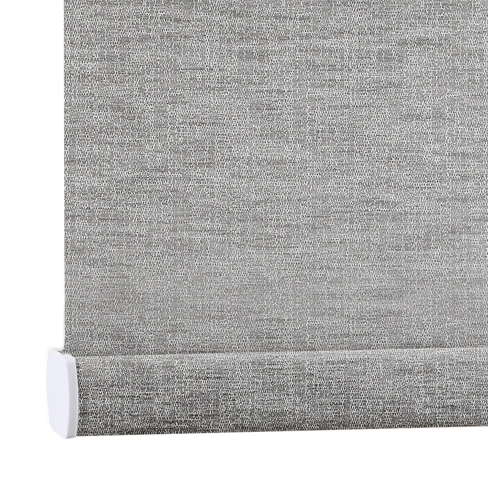 AOSKY Charcoal Blackout Roller Shade Grey bottom rail detail 