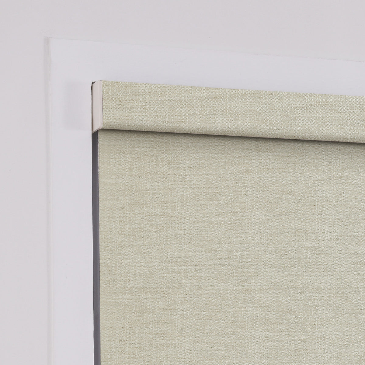 AOSKY Charcoal Blackout Roller Shade Khaki cassette detail 