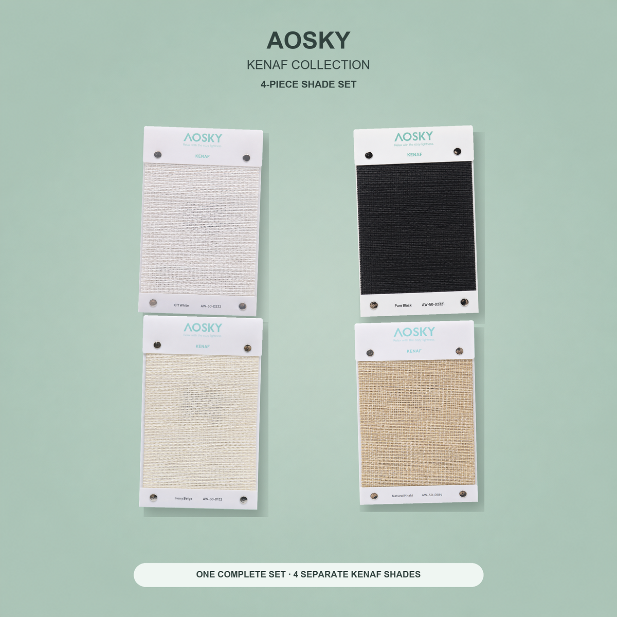 AW-50 Kenaf Earthy Woven Wood Shade Sample Pack