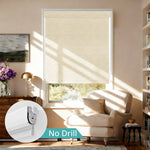 AOSKY No Drill No Tools Roller Shade Beige front room scene 