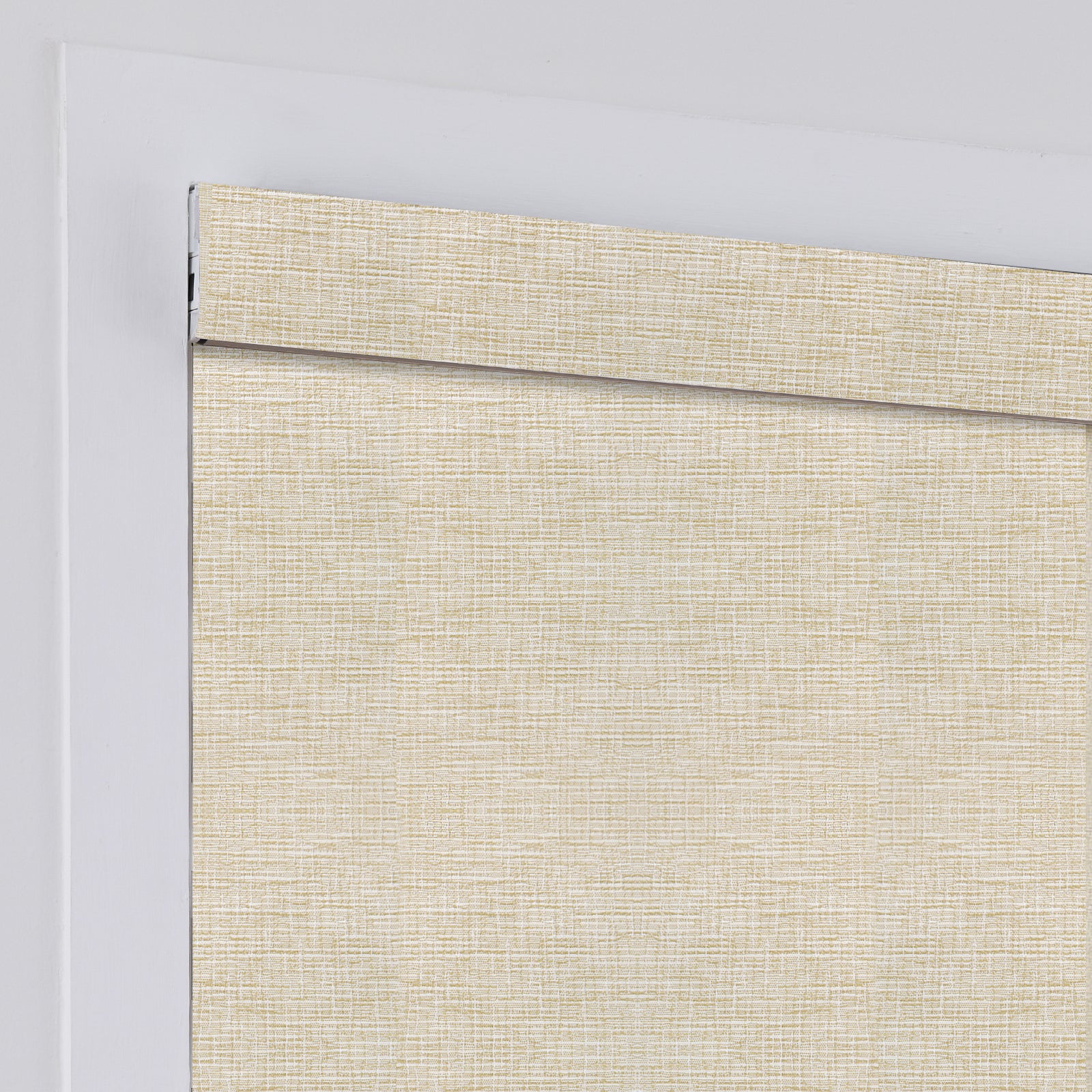 AOSKY No Drill No Tools Roller Shade Beige headrail detail 