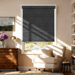 AOSKY No Drill No Tools Roller Shade Chocolate front room scene 