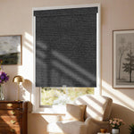 AOSKY No Drill No Tools Roller Shade Chocolate side room scene 