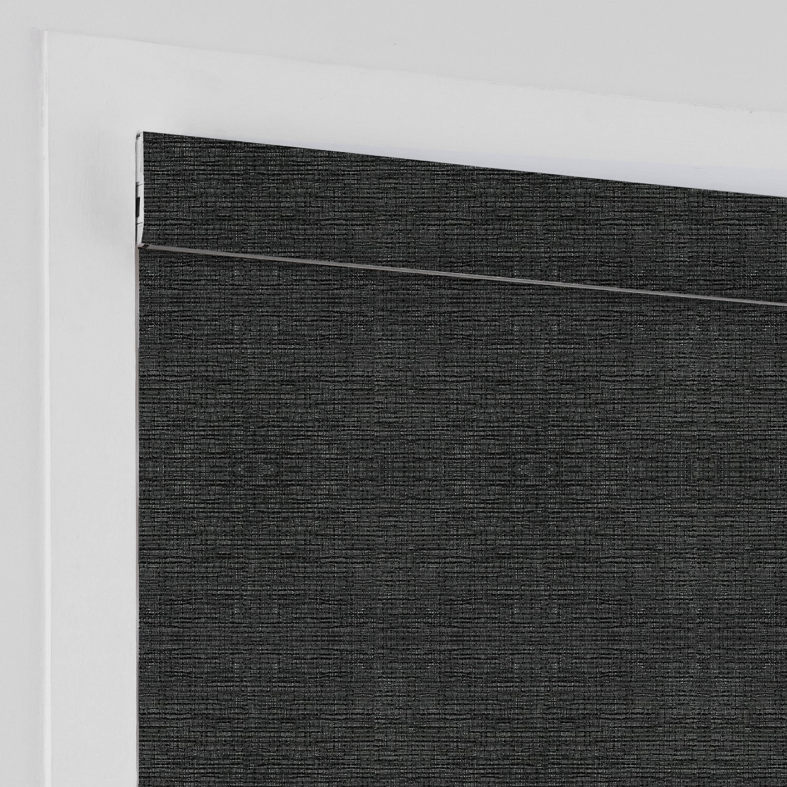 AOSKY No Drill No Tools Roller Shade Chocolate headrail detail 