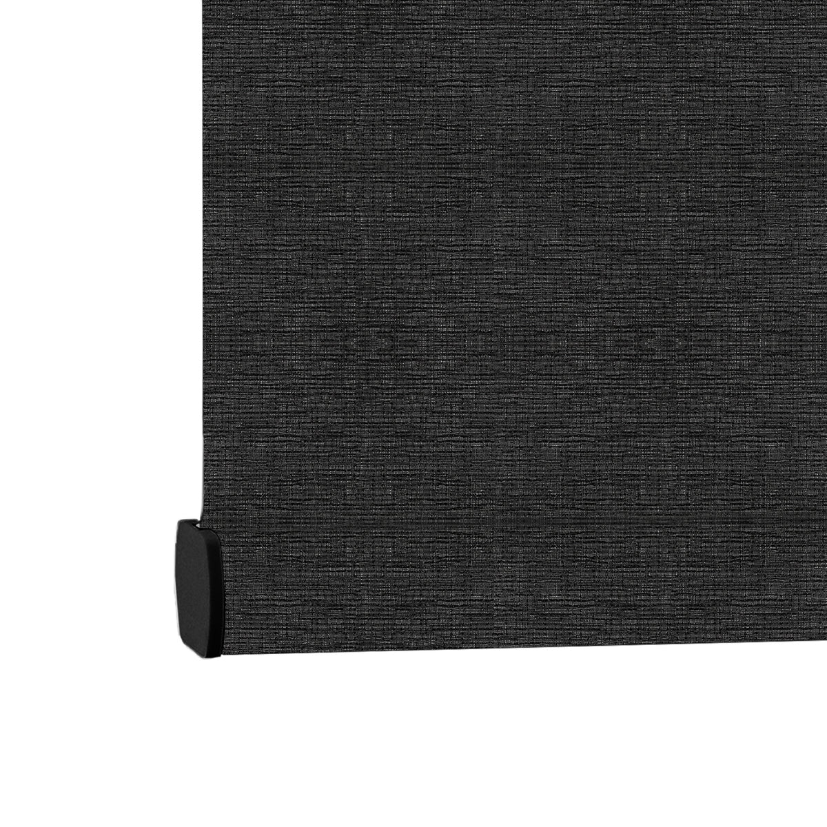 AOSKY No Drill No Tools Roller Shade Chocolate bottom rail detail 