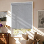 AOSKY No Drill No Tools Roller Shade Dark Grey side room scene 