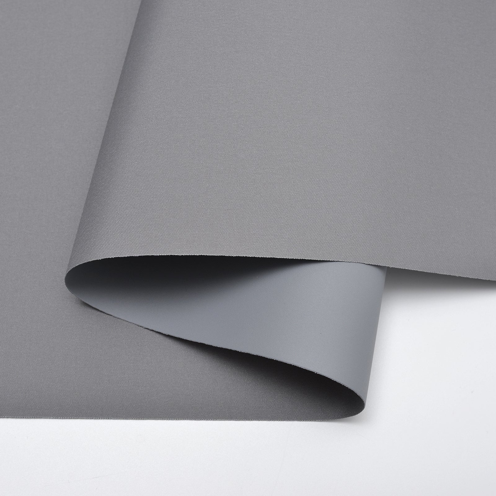 AOSKY No Drill No Tools Roller Shade Gray fabric closeup 