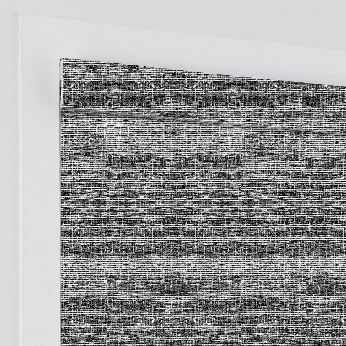 AOSKY No Drill No Tools Roller Shade Grey headrail detail 
