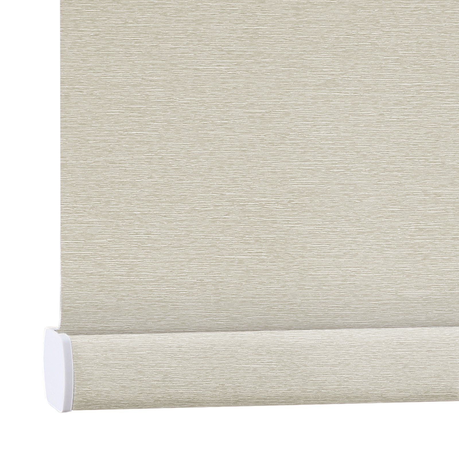 AOSKY No Drill No Tools Roller Shade Khaki bottom rail detail 