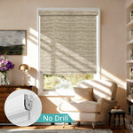 AOSKY No Drill No Tools Roller Shade Latte front room scene 