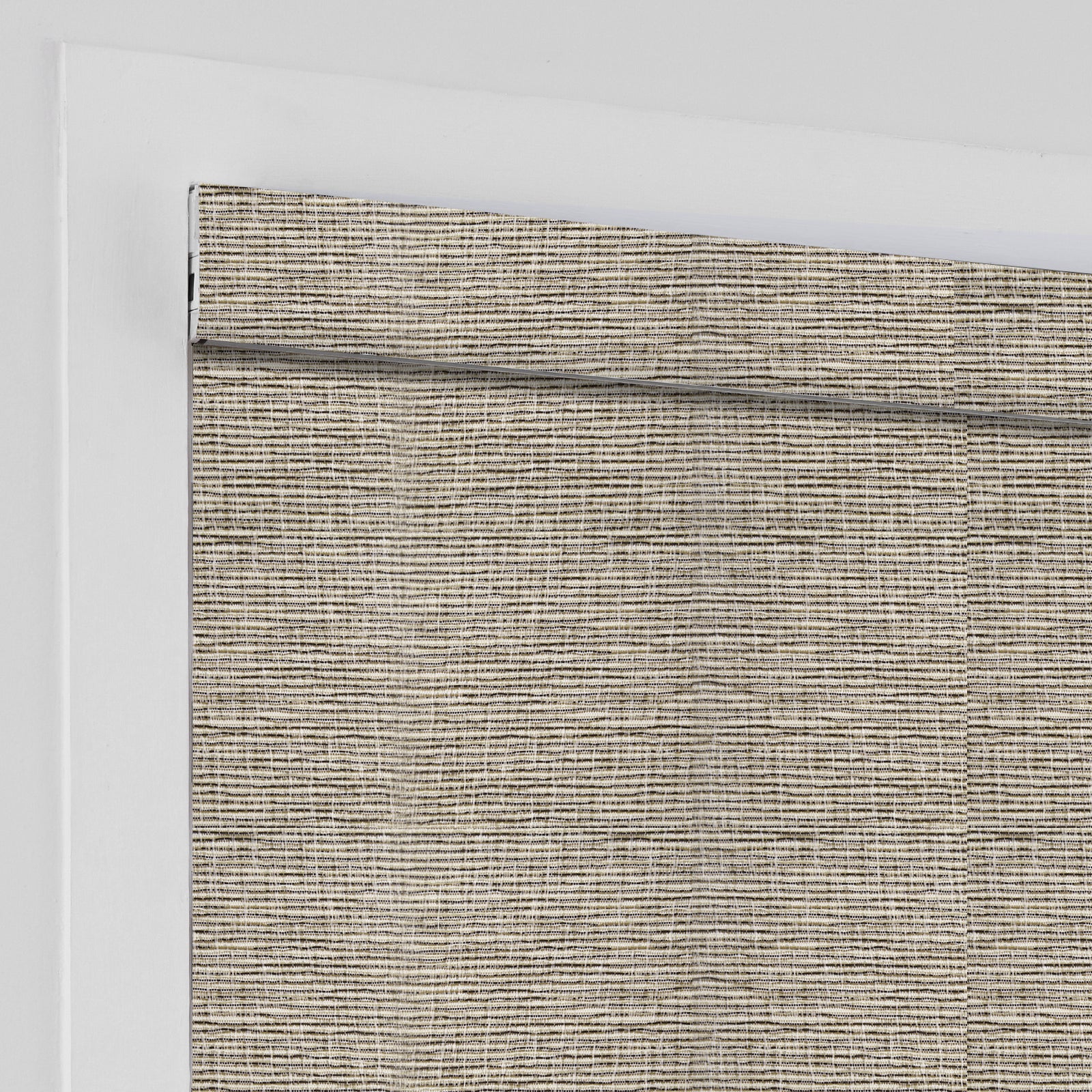 AOSKY No Drill No Tools Roller Shade Latte headrail detail 