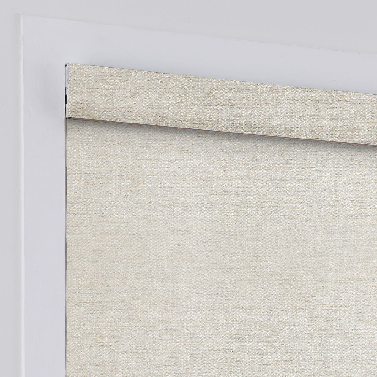 AOSKY No Drill No Tools Roller Shade Light Beige headrail detail 