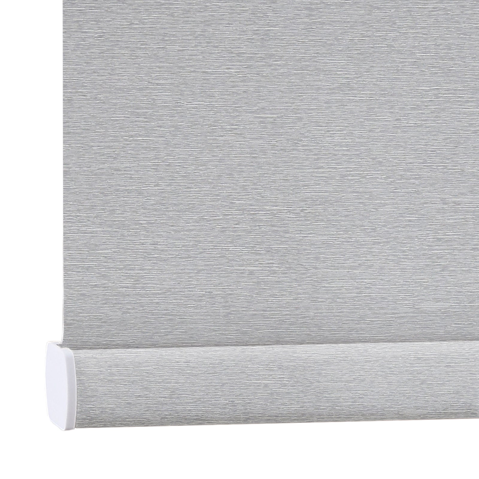 AOSKY No Drill No Tools Roller Shade Light Grey bottom rail detail 