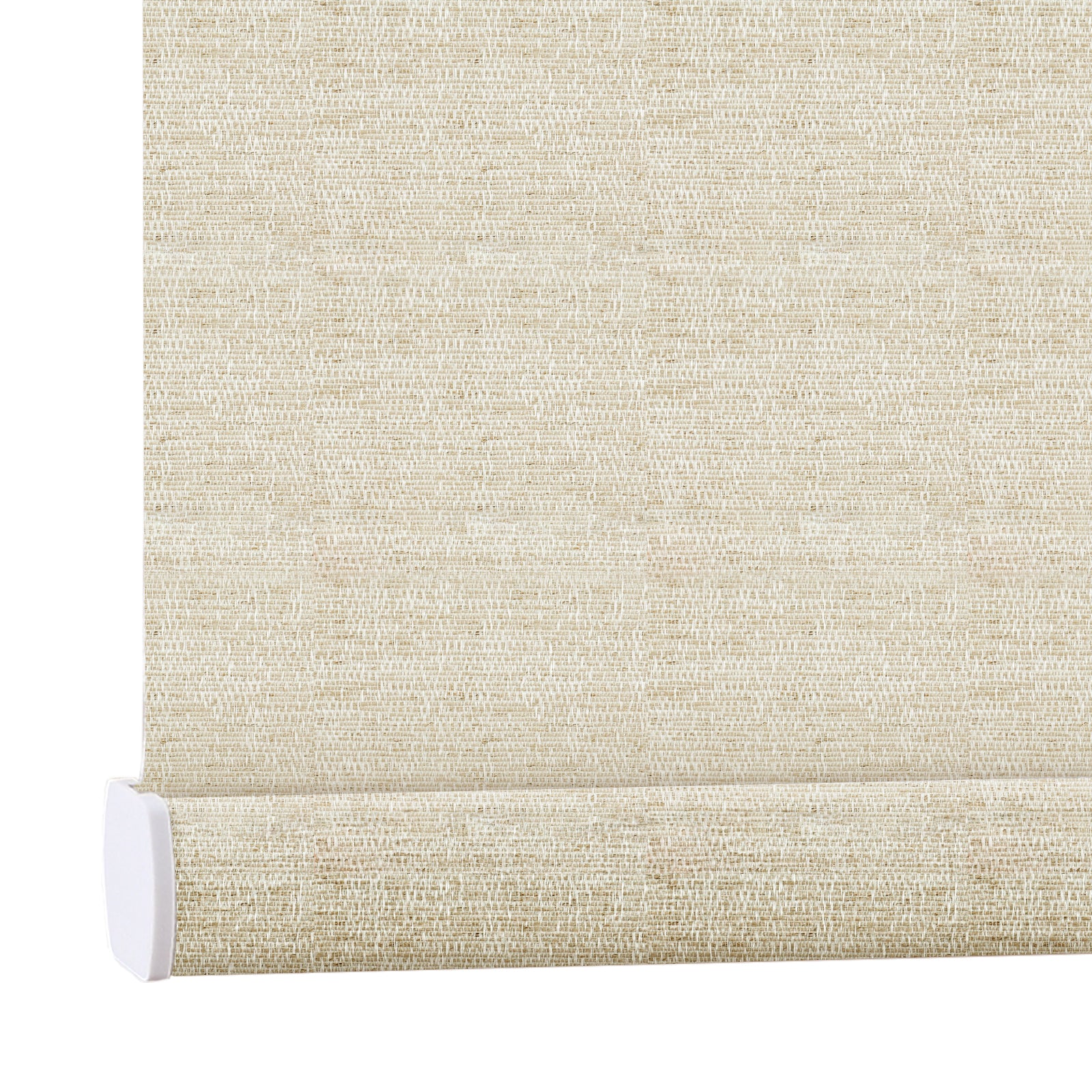 AOSKY No Drill No Tools Roller Shade Light Khaki bottom rail detail 