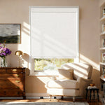 AOSKY No Drill No Tools Roller Shade Linen front room scene 