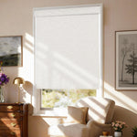 AOSKY No Drill No Tools Roller Shade Linen side room scene 