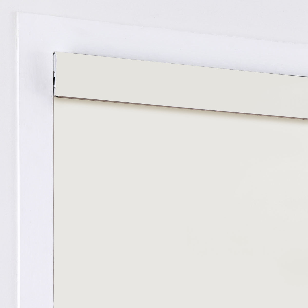 AOSKY No Drill No Tools Roller Shade Pure Beige headrail detail 