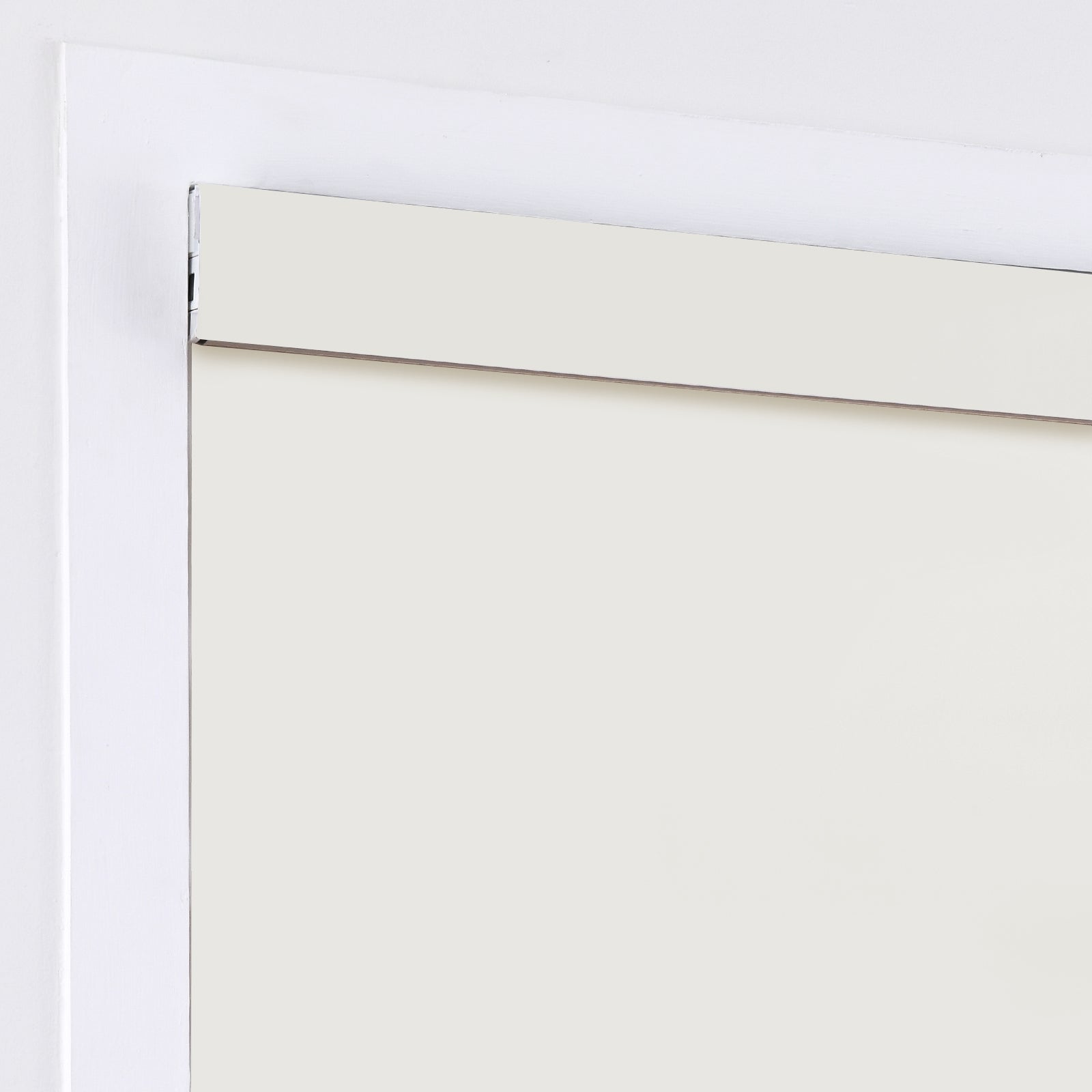 AOSKY No Drill No Tools Roller Shade Pure Beige headrail detail 