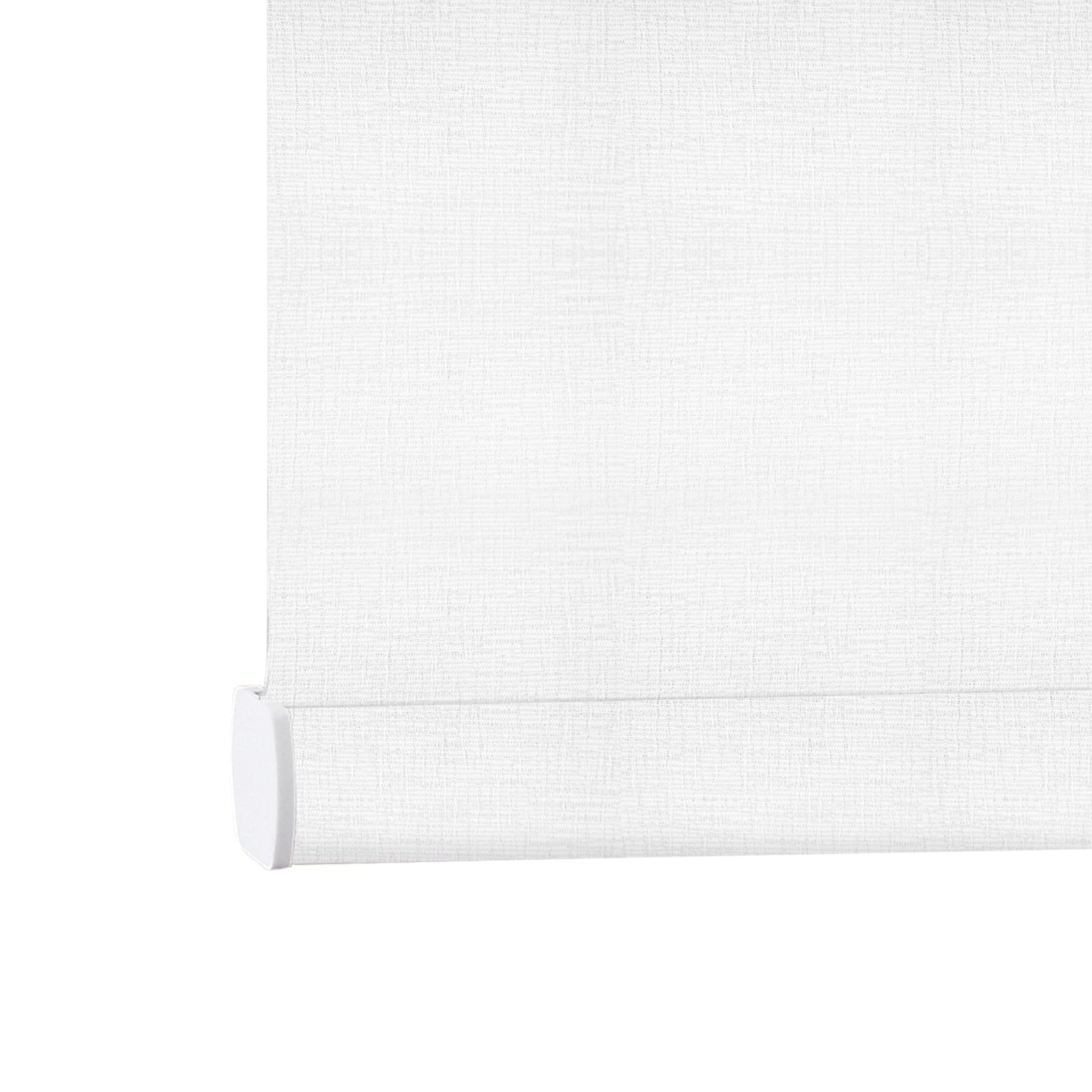 AOSKY No Drill No Tools Roller Shade Snow White bottom rail detail 