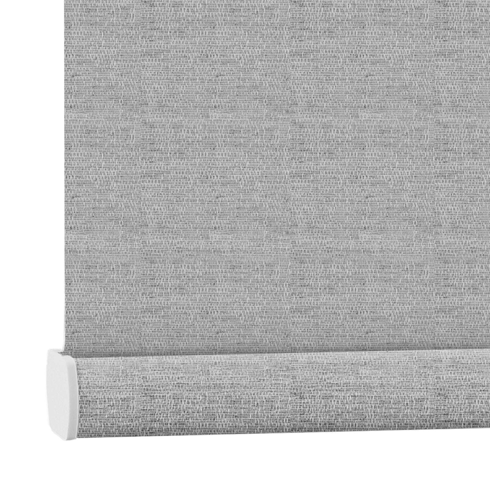 AOSKY No Drill No Tools Roller Shade White Grey bottom rail detail 